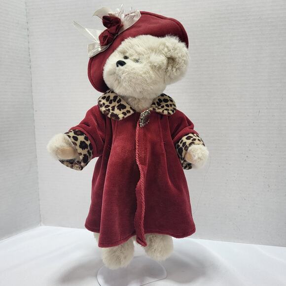 Penny the Sophisticated 13" Plush Bear Stuffed Toy Velvet Victorian Coat - Picture 2 of 9